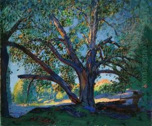 Hunter Oil Painting by Dearing Van Perrine