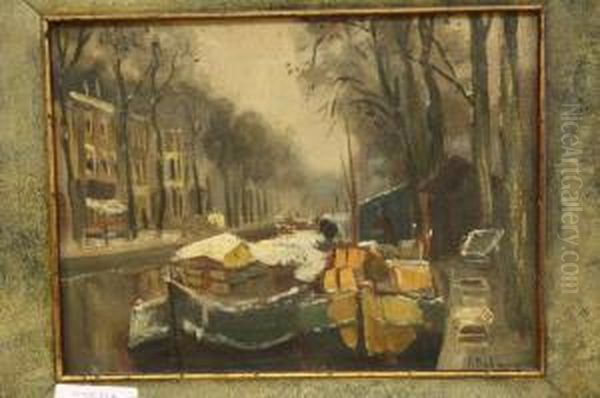 Zicht Op De Hillegondkerk Te Hillegersberg Oil Painting by Gerrit Willem Van Yperen