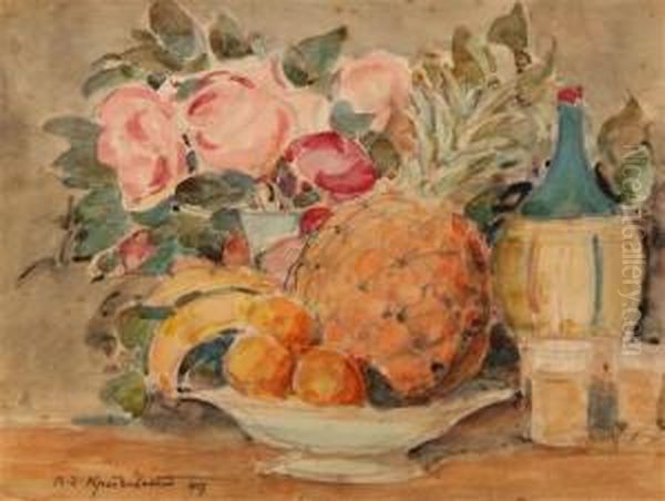 Still Life Oil Painting by Vasyl Hryhorovych Krychevsky