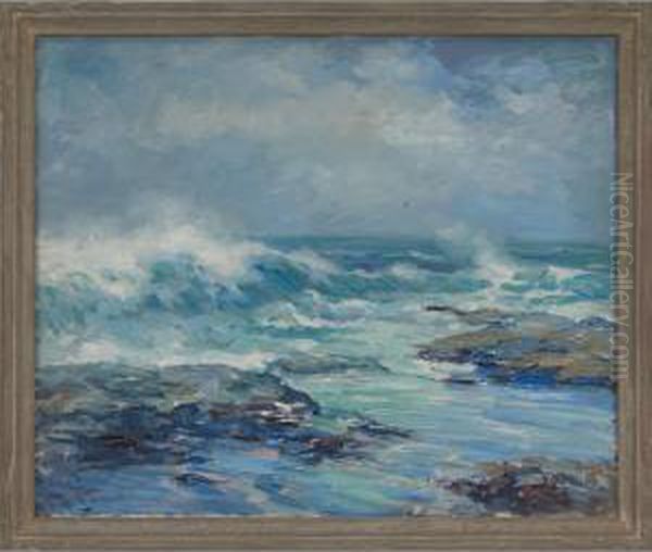 Seascape Oil Painting by John William, Will Vawter