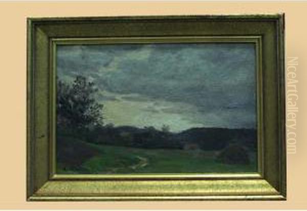 Campagne Au Crepuscule Oil Painting by Raymond Jean Verdun