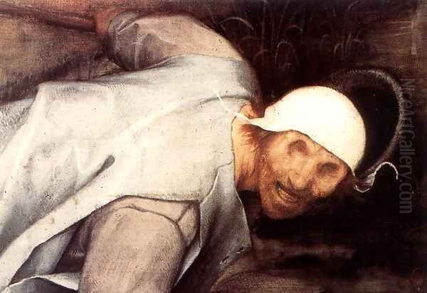 The Parable of the Blind Leading the Blind (detail) 3 Oil Painting by Pieter the Elder Bruegel
