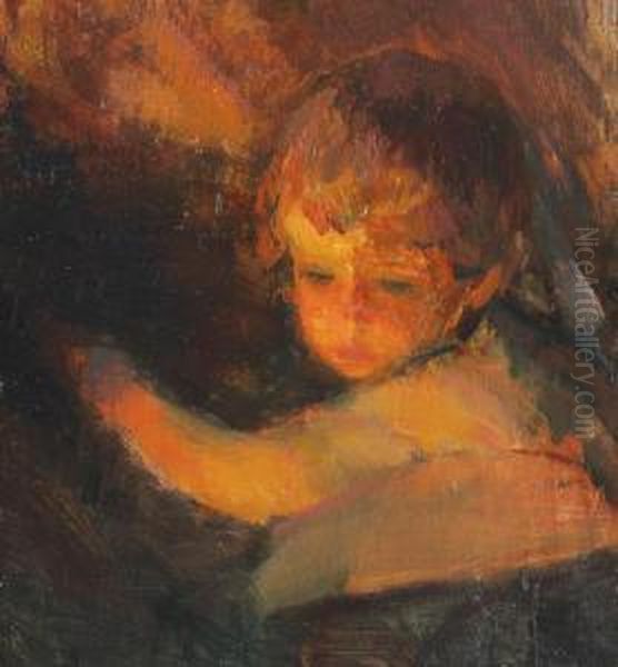 Studiu De Copilas Oil Painting by Arthur Verona
