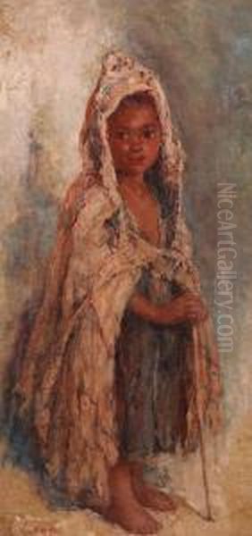 Enfant Berbere Oil Painting by Edouard Verschaffelt