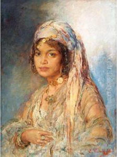 Beaute Algeroise Oil Painting by Edouard Verschaffelt