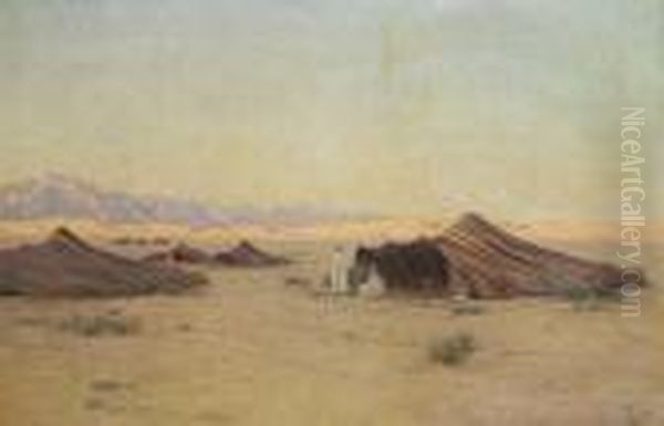 'biskra' (1895) Oil Painting by Emmanuel Vierin