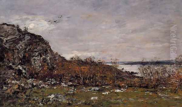 The Mouth of the Elorn in the Area of Brest Oil Painting by Eugene Boudin