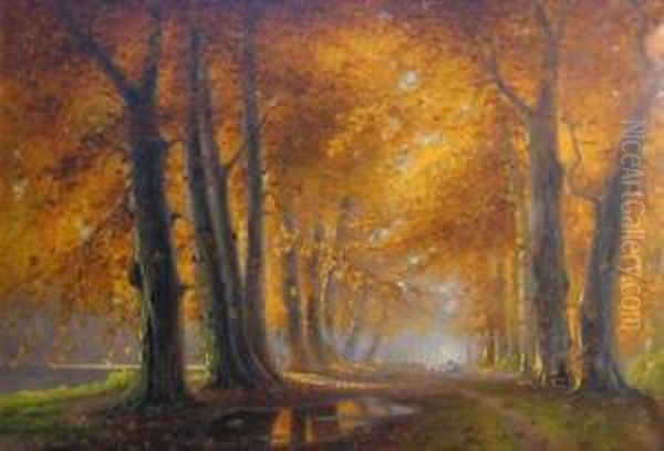 Landscape With Sheep Oil Painting by Ottilie Von Minden