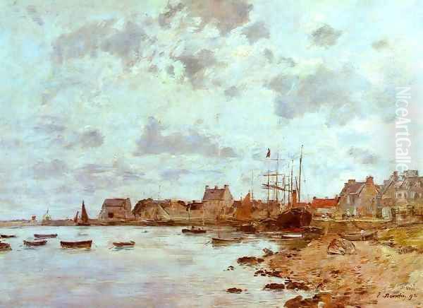The Port at Deauville 2 Oil Painting by Eugene Boudin