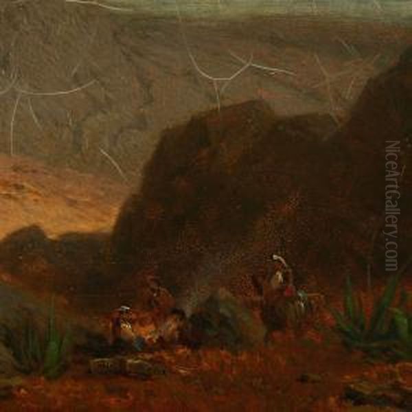 Landscape,southern Spain Oil Painting by Heinrich Von Reder