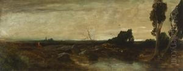 Herbstliche Landschaft Oil Painting by Toni, Anton Von Stadler