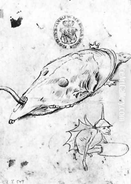 Two Monsters 2 Oil Painting by Hieronymous Bosch