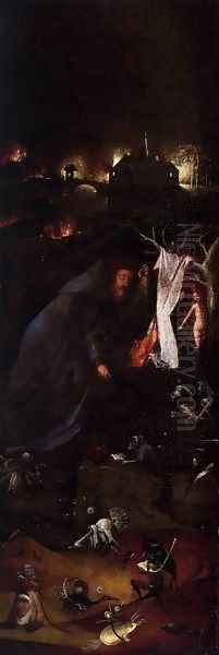 Hermit Saints Triptych (left panel) 2 Oil Painting by Hieronymous Bosch