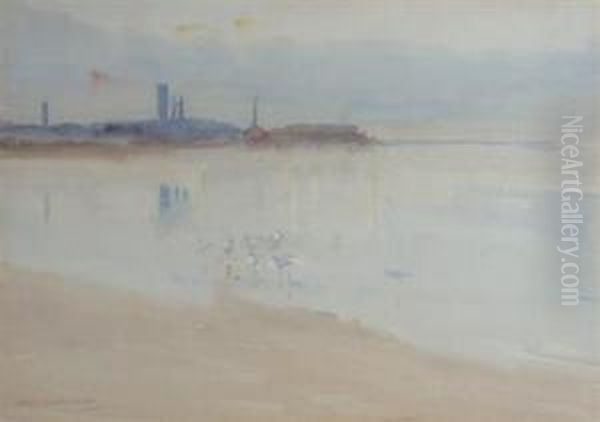 East Sands, St Andrews Oil Painting by Ada Hills Walker