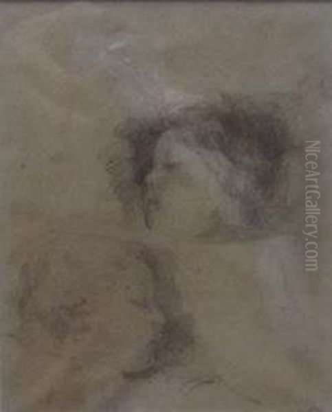 Study Of Two Sleeping Infants Oil Painting by Ethel, Dame Walker