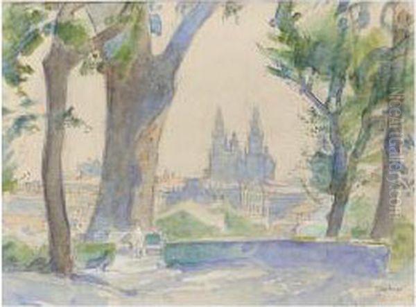 Santiago Oil Painting by John E. Ward
