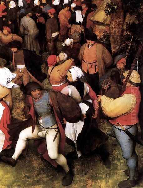 Wedding Dance in the Open Air (detail) 1566 Oil Painting by Jan The Elder Brueghel