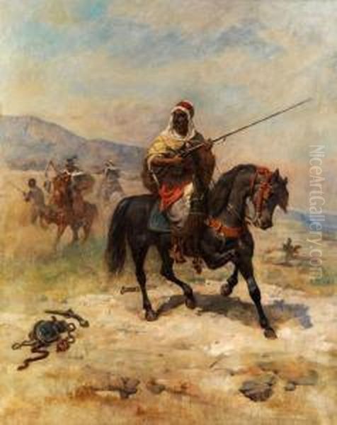 Arabischer Reiter Im Gefecht Oil Painting by Georges Washington