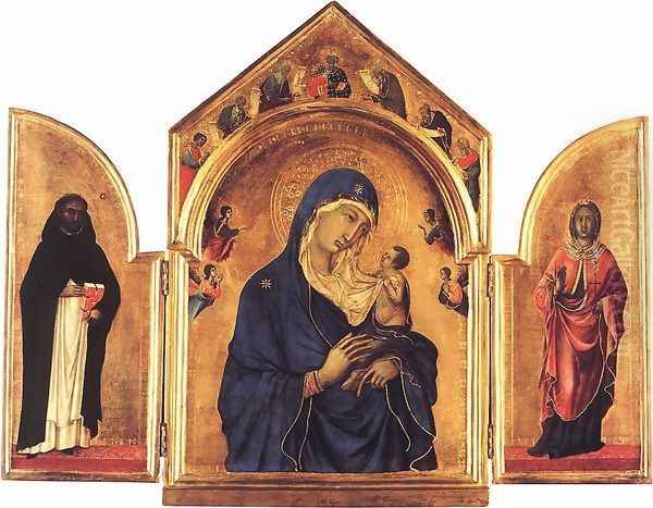 Triptych 1300-05 Oil Painting by Duccio Di Buoninsegna