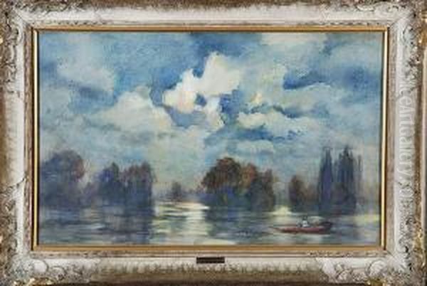 Paesaggio Lacustre Oil Painting by Renzo Weiss
