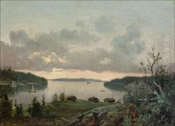 Saaristomaisema. Oil Painting by Fridolf Weurlander
