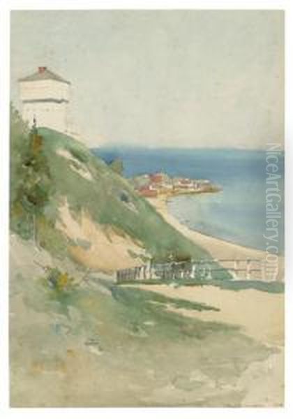 Coastal Landscape. Oil Painting by William John Whittemore