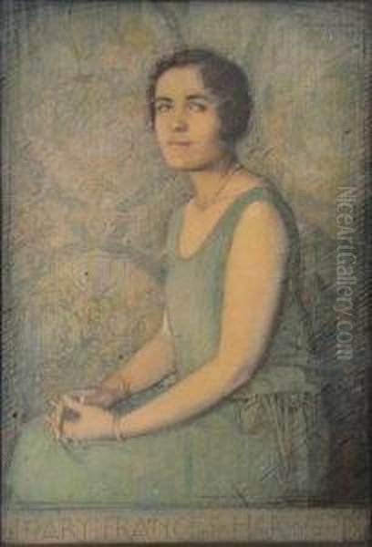 Portrait Of Mary Frances Harwood Oil Painting by Max Wieczorek
