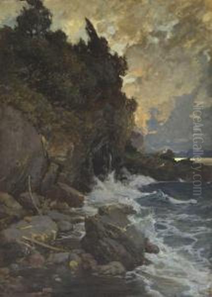 Felsenkuste Oil Painting by Manuel Wielandt