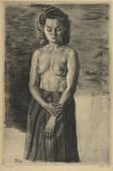 Poolakt (astrid) Oil Painting by Eduard Wiiralt