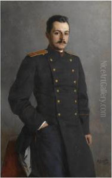 Self Portrait Oil Painting by Nikolai Alexandrovich Yaroshenko