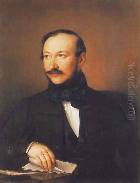 Vorosmarty Mihaly, 1836 Oil Painting by Miklos Barabas