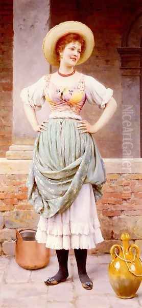 An Affectionate Glance Oil Painting by Eugene de Blaas