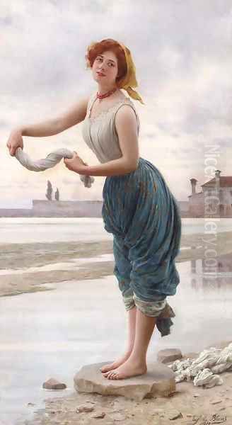La lavandiere Oil Painting by Eugene de Blaas