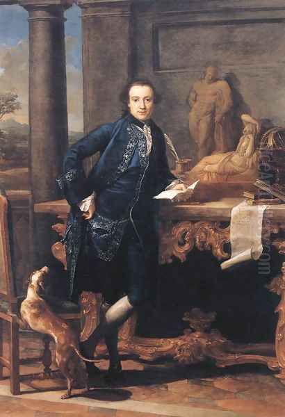 Portrait Of Charles Crowle 1761-62 Oil Painting by Pompeo Gerolamo Batoni