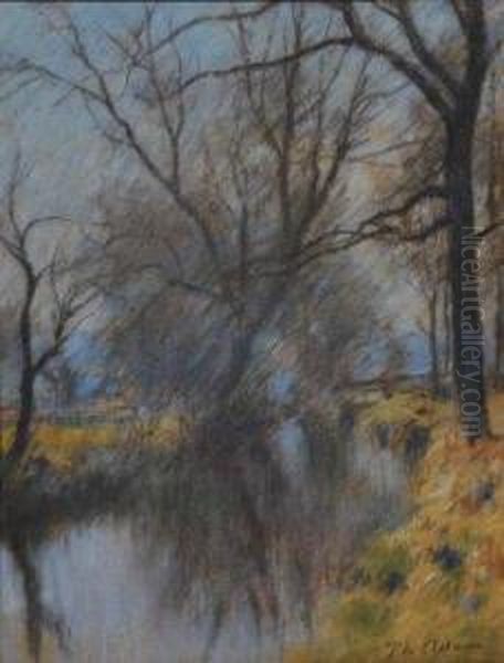 On The Tyne Oil Painting by Patrick William Adam