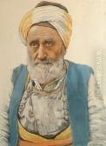 Portrait Head And Shoulders Of An Arab 'e Agafonoff'(lower Right)