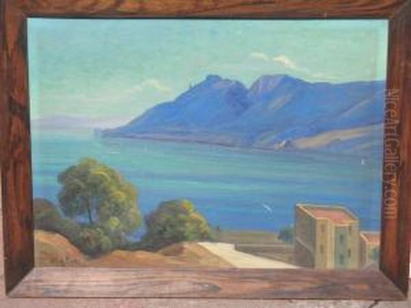 Bord De Mer En Afrique Du Nord Oil Painting by Romeo Charles Aglietti
