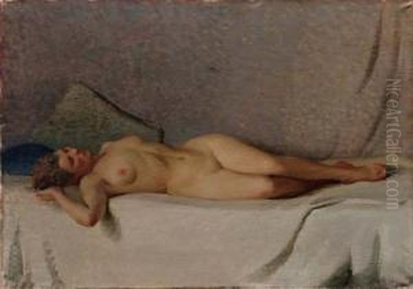 Nudo Oil Painting by Oreste Albertini