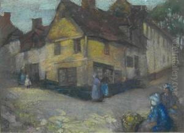 A Breton Village Oil Painting by David Alison