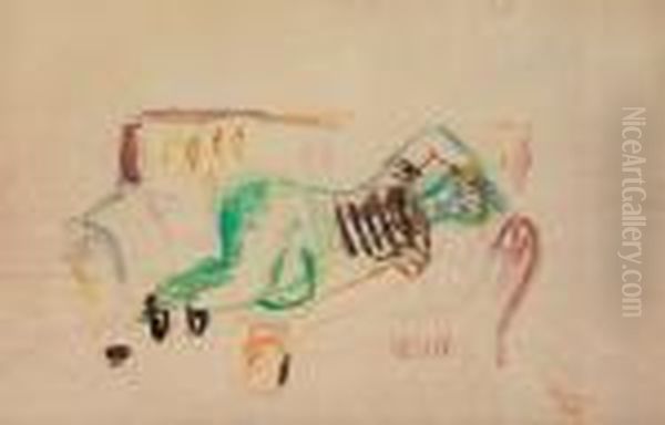 Manci With A Book Oil Painting by Imre Amos