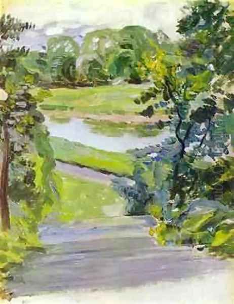 Spring Scene Sketch Oil Painting by Viktor Elpidiforovich Borisov-Musatov