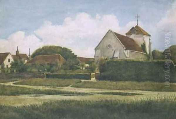 The Village Church, Rottingdean Oil Painting by Sir Philip Burne-Jones
