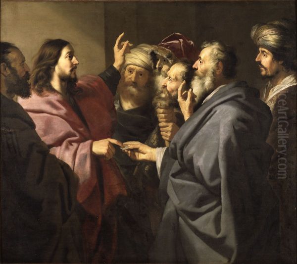 Skattepenningen Oil Painting by Jacob Adriaensz Backer