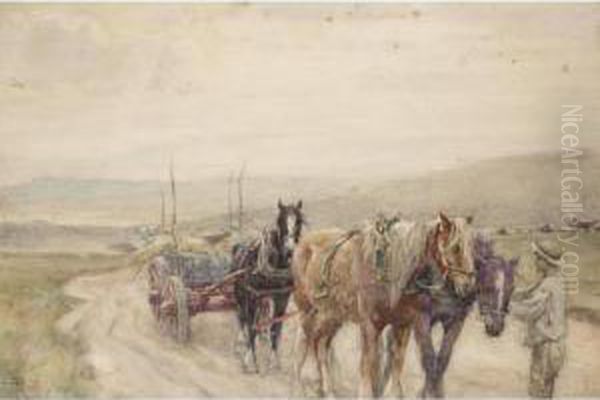 Among The South Downs Oil Painting by Nathaniel Hughes John Baird