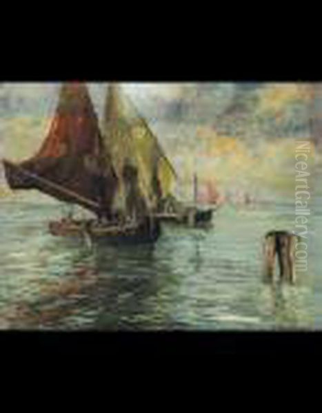 Sul Mare Di Chioggia Oil Painting by Guglielmo Baldassini