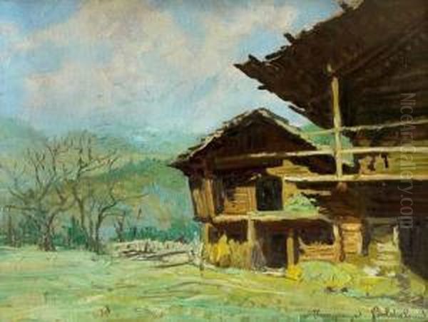 Macugnaga Oil Painting by Guglielmo Baldassini