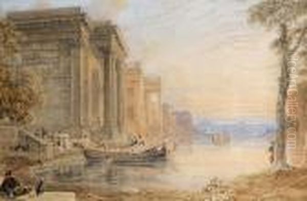 A Classical Landscape Oil Painting by George Cuitt