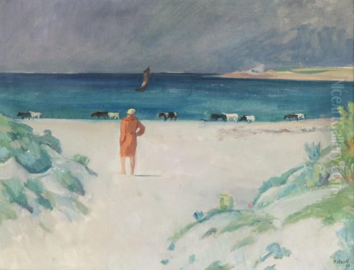 Am Strand Oil Painting by Paul Basilius Barth