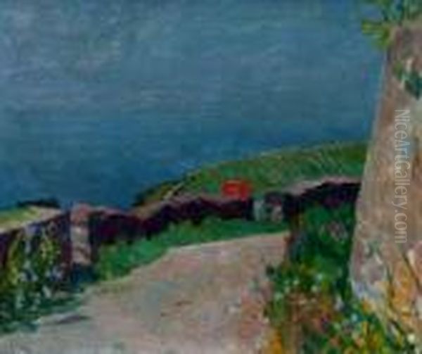 Chemin Dans Lesvignes Oil Painting by Paul Basilius Barth