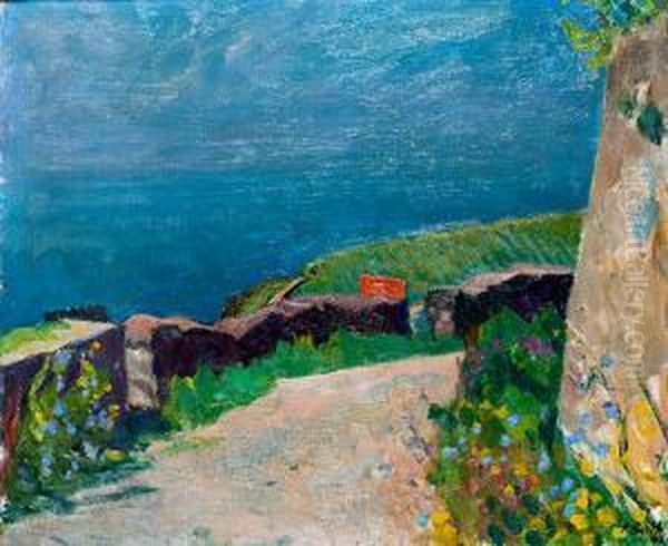 Paysage Oil Painting by Paul Basilius Barth
